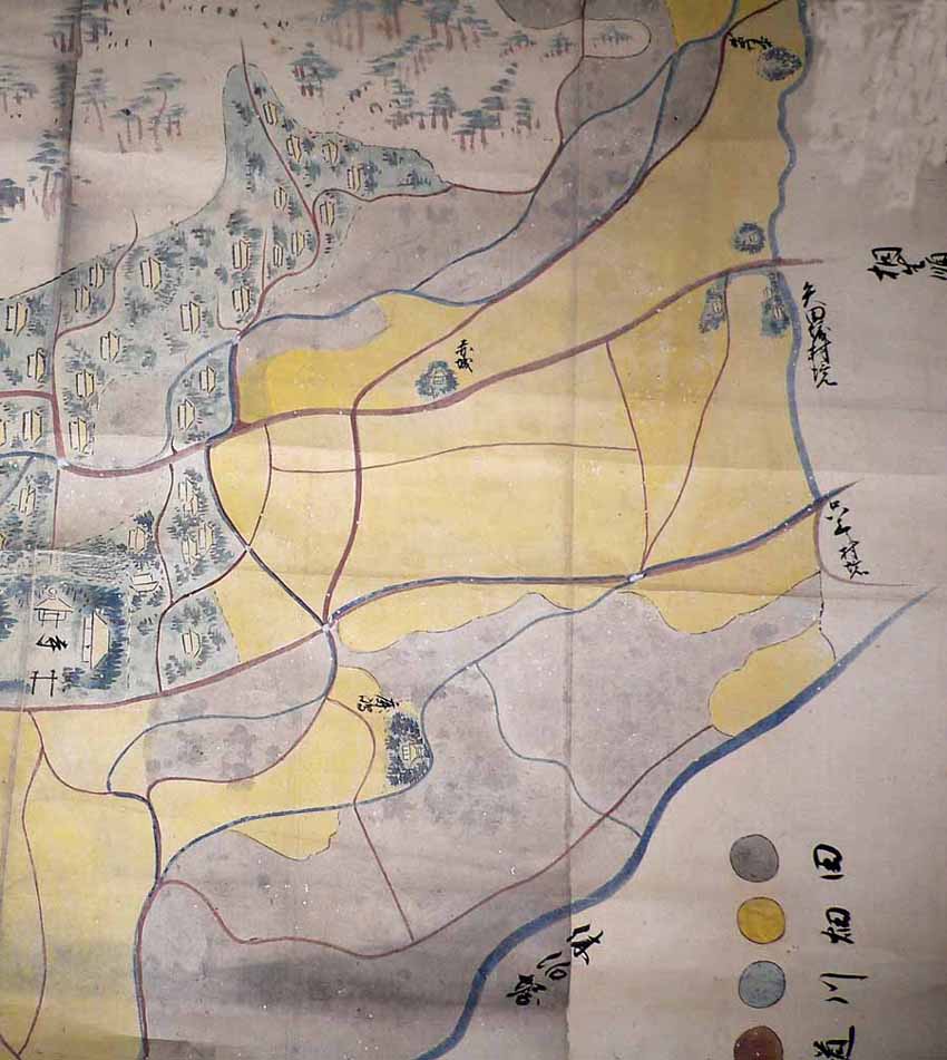 江戸時代の東今泉絵地図